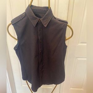 Gryphon Leather sleeveless top